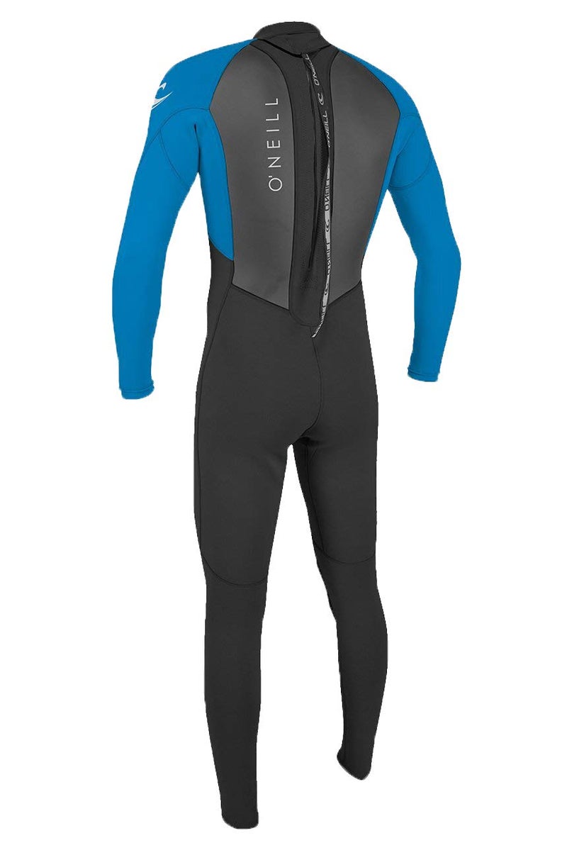 O'Neill Men's Reactor-2 3:2mm Back Zip Full Wetsuit, Lightweight Warmth with Good Flexibility for Surfing, Paddleboarding, Kayaking, Black/Ocean, Medium Tall - Image 2